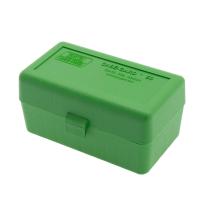 Коробка (кейс) MTM для патронов 6,5 Creedmoor, RM-50-10, пластик, зеленый
