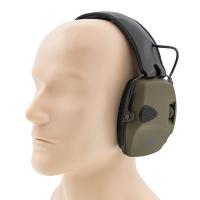 Купить Наушники активные ShotTime 32 стрелковые,NRR 23dB,оголовье кожа,время работы до 350ч,зелён.,260г