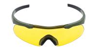Купить Очки стрелковые ShotTime Caracal,защитн.,ANSI Z87.1,линза 2мм,антифог покр.,UV400,зелён.,линза жёл.