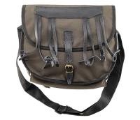 Купить Ягдташ с сеткой и подвесками для дичи, кожа, ткань кордура, цвет олива