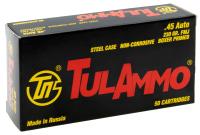 Купить Патроны к .45 AUTO TulAmmo оболочка биметалл 14,8 г, гильза с полимерным покрытием