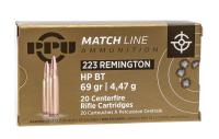 Купить Патроны 223Rem PPU Match HP BT 4,47г