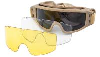 Купить Маска стрелковая защитная бежевая ShotTime Puma с комплектом линз