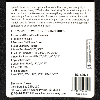 Купить Набор инструментов для оружейника Birchwood Casey Weekender в кейсе