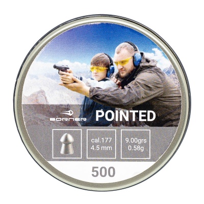 Купить Borner "Pointed" пуля пневматическая к.4.5мм 0.58г. (500шт)