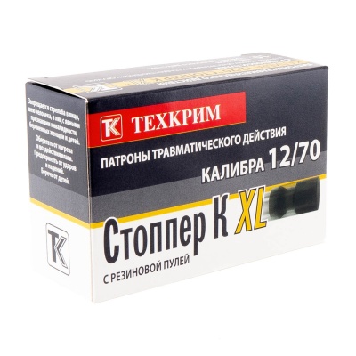 Купить Патрон 12/70 Техкрим Стоппер XL с резиновой пулей