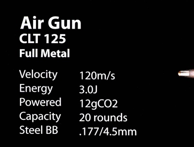 Купить Пневм. пистолет BORNER CLT 125 (Colt), к.4,5мм/.177 (до 3Дж)