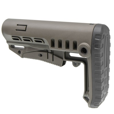 Купить Телескопический приклад DLG Tactical TBS COMPACT с резиновым затыльником, олива