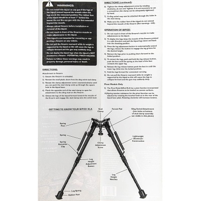 Купить Сошки Caldwell XLA Pivot на антабку, высота 13"-23", камуфляж, 445066