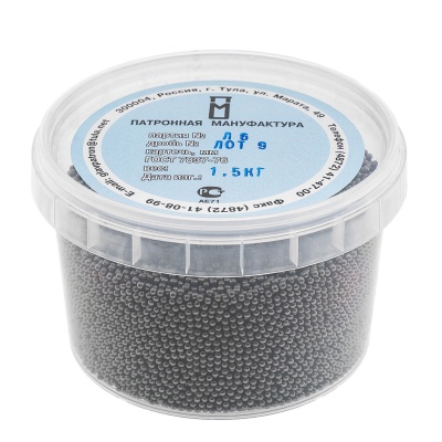 Купить Дробь №9 ЛОТ (ПМ) 1,5кг (8шт/кор)