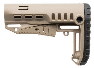 Купить Телескопический приклад DLG Tactical TBS COMPACT с резиновым затыльником, песок