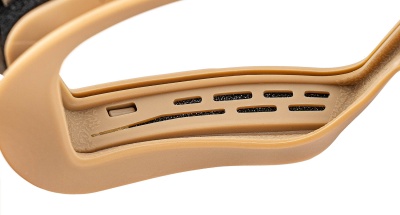 Купить Маска стрелковая защитная бежевая ShotTime Puma прозрачные линзы