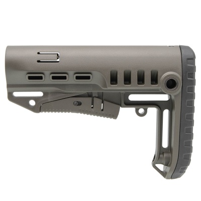 Купить Телескопический приклад DLG Tactical TBS COMPACT с резиновым затыльником, олива