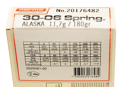 Купить Патроны .30-06 Norma 11,7г (180grn) Alaska(20шт)