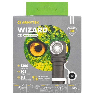 Купить Фонарь Armytek Wizard C2 Magnet USB Белый