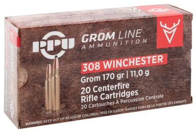 Купить Патроны PPU 308 Win, пуля GROM, 11,0 г