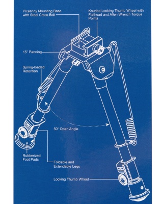 Купить Сошки Leapers регулируемые TL-BP88