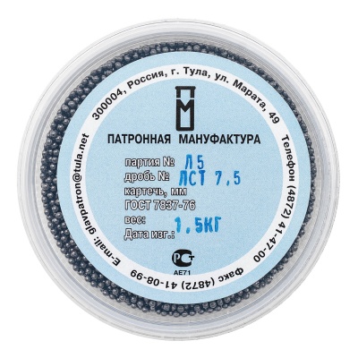 Купить Дробь №7,5 ЛCТ (ПМ) 1,5кг (8шт/кор)