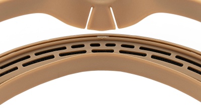 Купить Маска стрелковая защитная бежевая ShotTime Puma прозрачные линзы