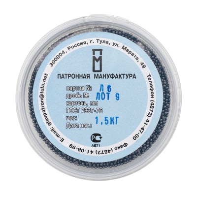 Купить Дробь №9 ЛОТ (ПМ) 1,5кг (8шт/кор)