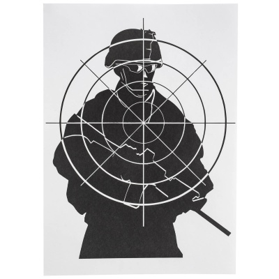 Купить Мишень силуэт "Военный" формат А2