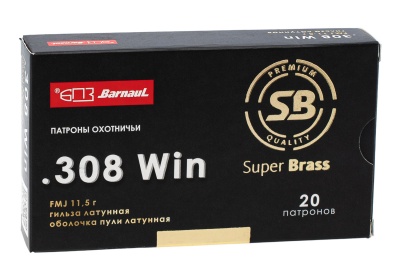 Купить 7,62*51 об. 11,5 лат.  Super Brass БПЗ (20 шт) 