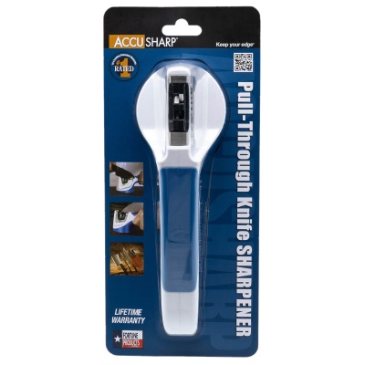 Купить Точилка для ножей AccuSharp Pull-Through, белый/голубой