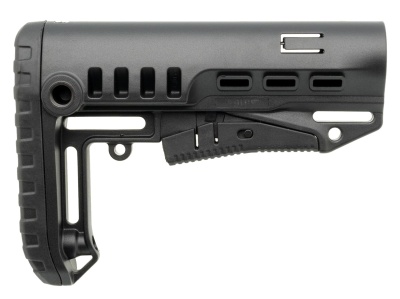 Купить Телескопический приклад DLG Tactical TBS COMPACT с резиновым затыльником, черный