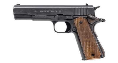 Купить Пневм. пистолет BORNER 1911 Blowback к.4,5мм/.177 (до 3Дж)
