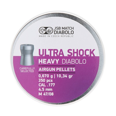 Купить JSB Ultra Shock Heavy 4,50мм 0,67г  (350 шт/бан)(50шт/уп)