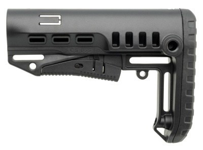 Купить Телескопический приклад DLG Tactical TBS COMPACT с резиновым затыльником, черный