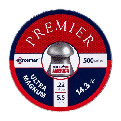 Купить Crosman Premier "Ultra Magnum" пуля пневматическая к.5.5мм. 14.3г. (500шт)