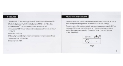 Купить Прицел коллиматорный Holosun ARO-GD2 Gold Dot, точка 2MOA