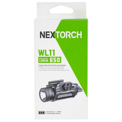 Купить Подствольный пистолетный фонарь Nextorch WL11 High-Output,650Im,USB,аккум.16340 650mAh