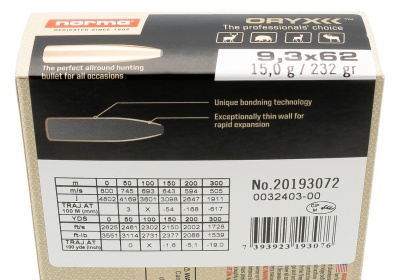 Купить Патроны к. 9,3x62 Norma пуля Oryx 15,0 г