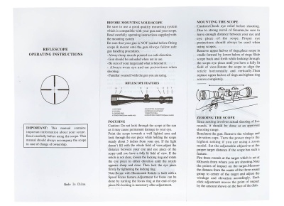 Купить Оптический прицел Target Optic  3-9*40 (крест) без подсветки (20шт./кор)