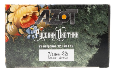 Купить Патроны 12/70 №7 АЗОТ "Русский Охотник" б/к 32г
