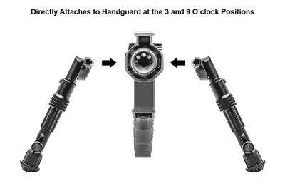 Купить Раздельные сошки Leapers-UTG на KeyMod, высота 5,7"-8", TL-BPDK01