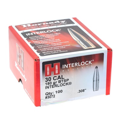 Купить Пуля 308Win Hornady 180 gr BTSP InterLock (100шт/уп)