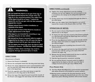 Купить Сошки Caldwell XLA 13,5"-27" Bipod-Pivot