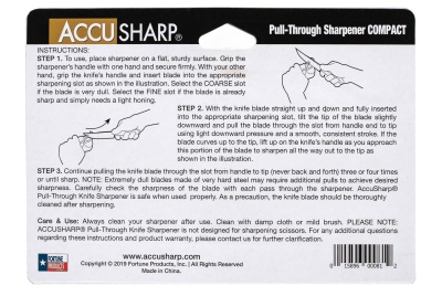 Купить Точилка для ножей AccuSharp Compact Pull-Through, оранжевый/зелёный