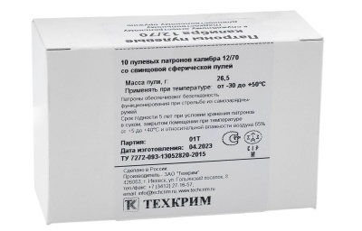 Купить Служебные патроны Техкрим к. 12/70 (в пачке 10 шт)