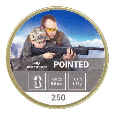 Купить Borner "Pointed" пуля пневматическая к.5.5мм 1.15г. (250шт)