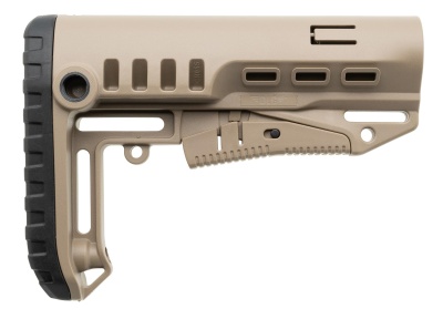 Купить Телескопический приклад DLG Tactical TBS COMPACT с резиновым затыльником, песок