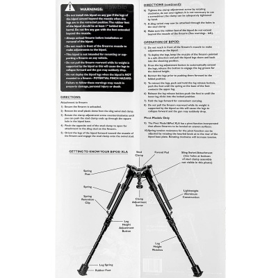 Купить Сошки Caldwell XLA Fixed на антабку, высота 13"-23", 591336