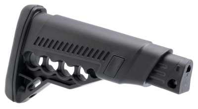 Купить Телескопический приклад DLG Tactical TBS Utility с патронташем к. 12, чёрный 
