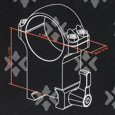 Купить Кольца Vector Optics High Profile QD, быстросъёмные, 30мм, на Weaver, высокие (h=23мм), сталь