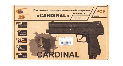 Купить Пневматический пистолет А+А Cardinal 6.35 мм (пулевой, со стальными контейнерами) (до 3Дж)