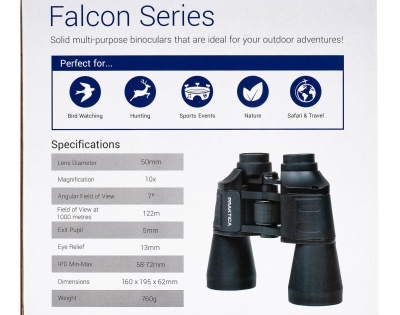 Купить Бинокль Praktica Falcon 10x50, чёрный