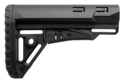 Купить Телескопический приклад DLG Tactical TBS Sharp с резиновым затыльником, черный